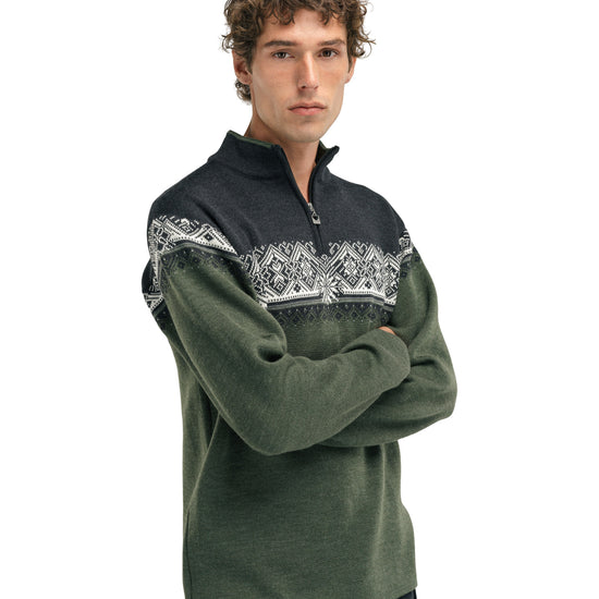 Dale Of Norway M MORITZ MASC SWEATER Darkgreen Smoke Darkcharcoal XXL - PeakStyle