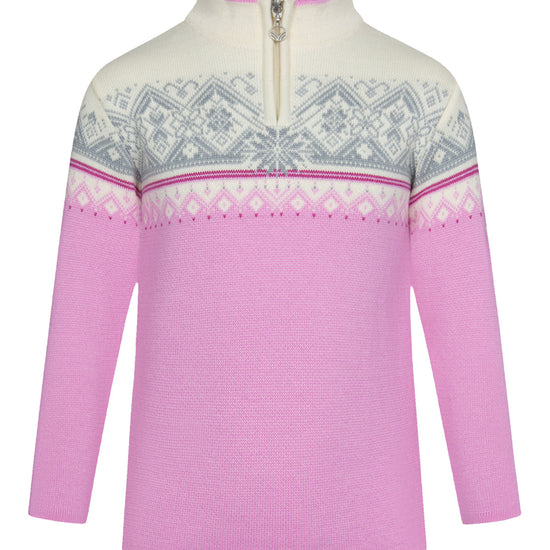 Dale Of Norway MORITZ KIDS SWEATER Pinkcandy Offwhite Fuchsiara 12 Year - PeakStyle
