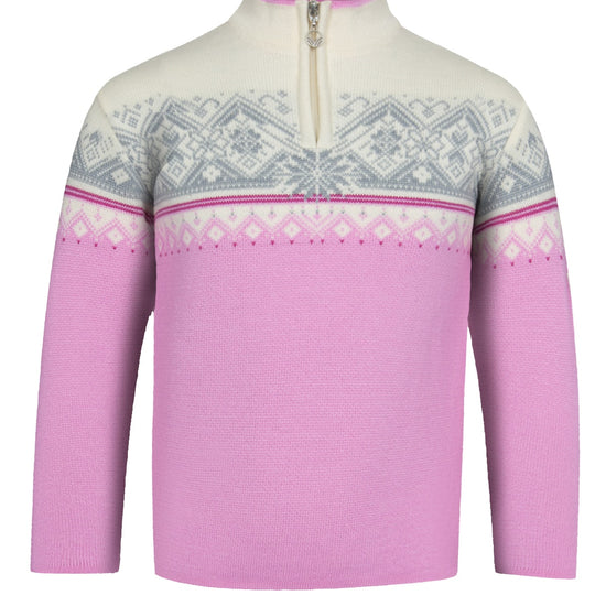 Dale Of Noorwegen MORITZ KIDS Merino trui Pinkcandy Offwhite Fuchsiara – officiële packshot