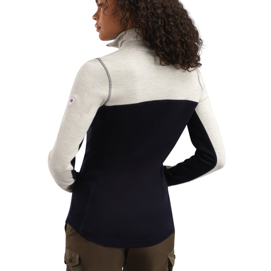 Dale Of Norway W MORITZ FEM BASIC SWEATER Navy White Raspberry XL - PeakStyle