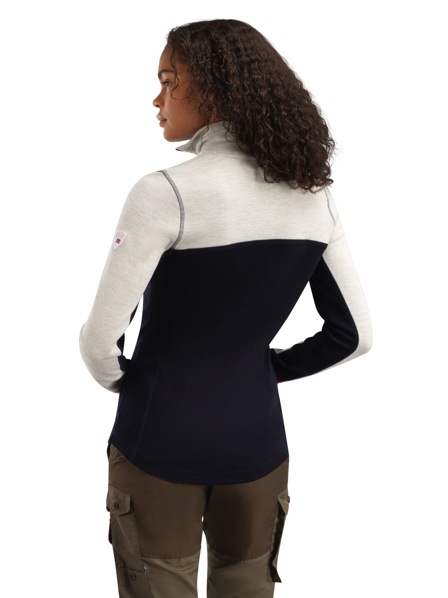 Dale Of Norway W MORITZ FEM BASIC SWEATER Navy White Raspberry XL - PeakStyle