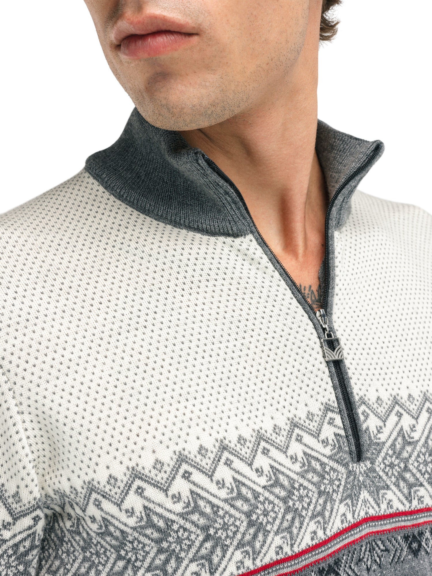 Dale Of Norway M HOVDEN MASC SWEATER Smoke Offwhite XXL - PeakStyle