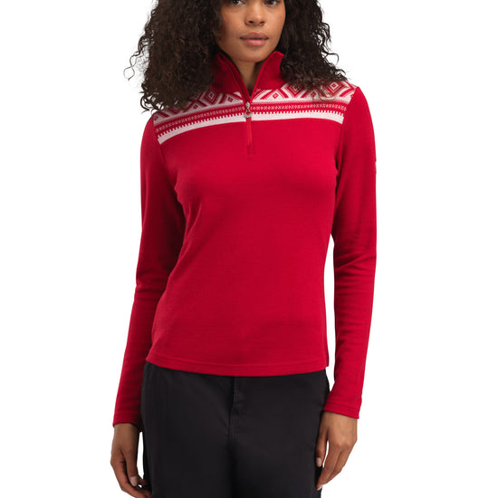 Dale Of Norway W CORTINA BASIC FEM SWEATER Raspberry Offwhite XL - PeakStyle