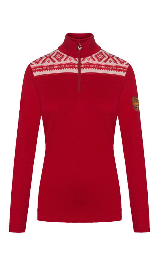 Dale Of Norway W CORTINA BASIC FEM SWEATER Raspberry Offwhite XL - PeakStyle