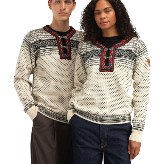 Dale Of Norway SETESDAL UNI SWEATER Offwhite Black 3XL - PeakStyle