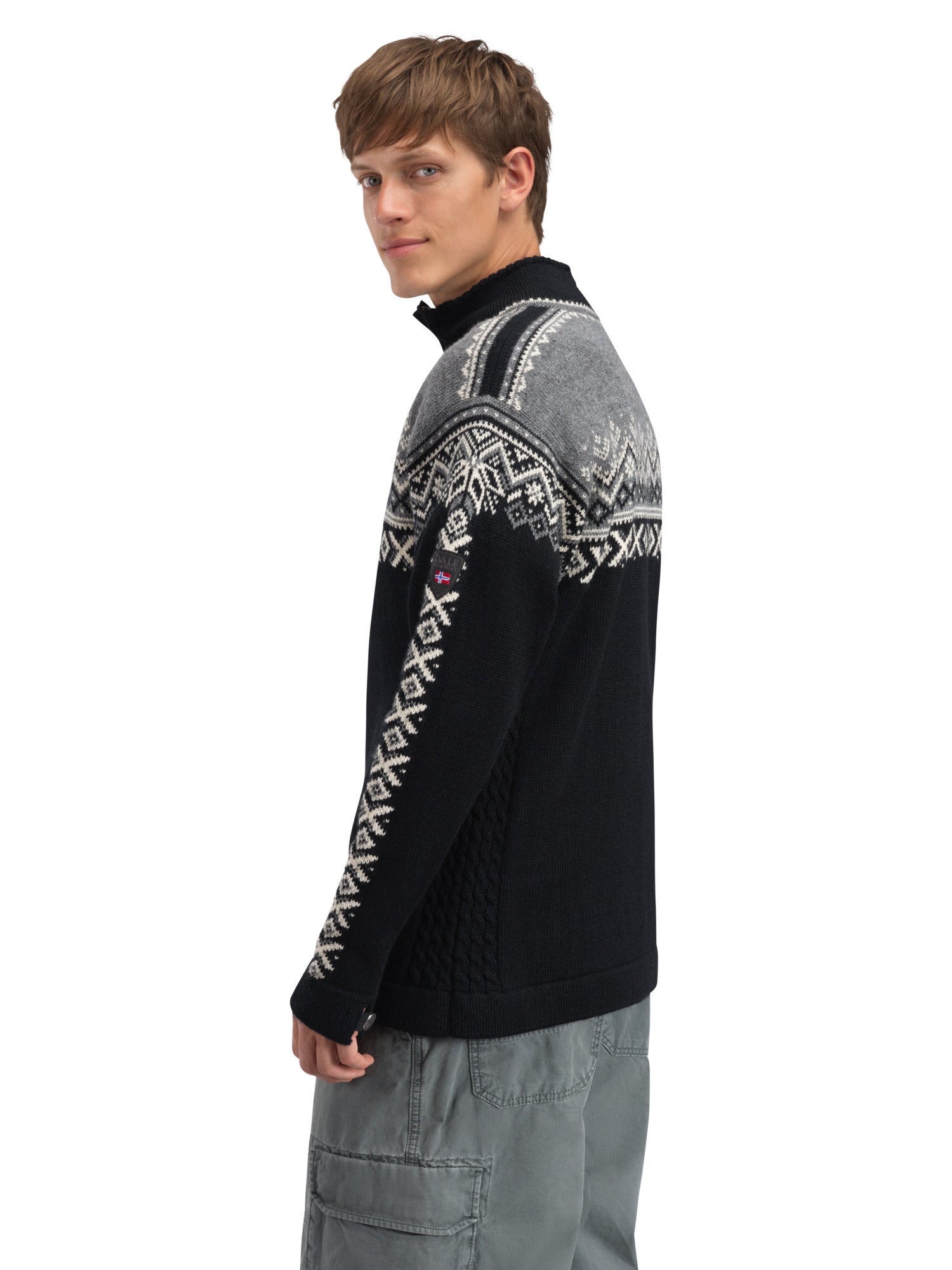 Dale Of Norway M 140TH ANNIVERSARY MASC SWEATER Black Smoke Offwhite 3XL - PeakStyle