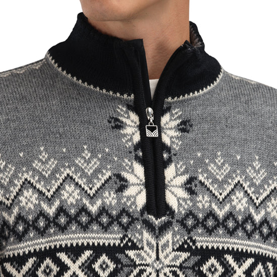 Dale Of Norway M 140TH ANNIVERSARY MASC SWEATER Black Smoke Offwhite 3XL - PeakStyle