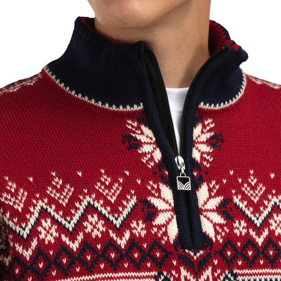 Dale Of Norway M 140TH ANNIVERSARY MASC SWEATER Navy Redrose Offwhite 3XL - PeakStyle