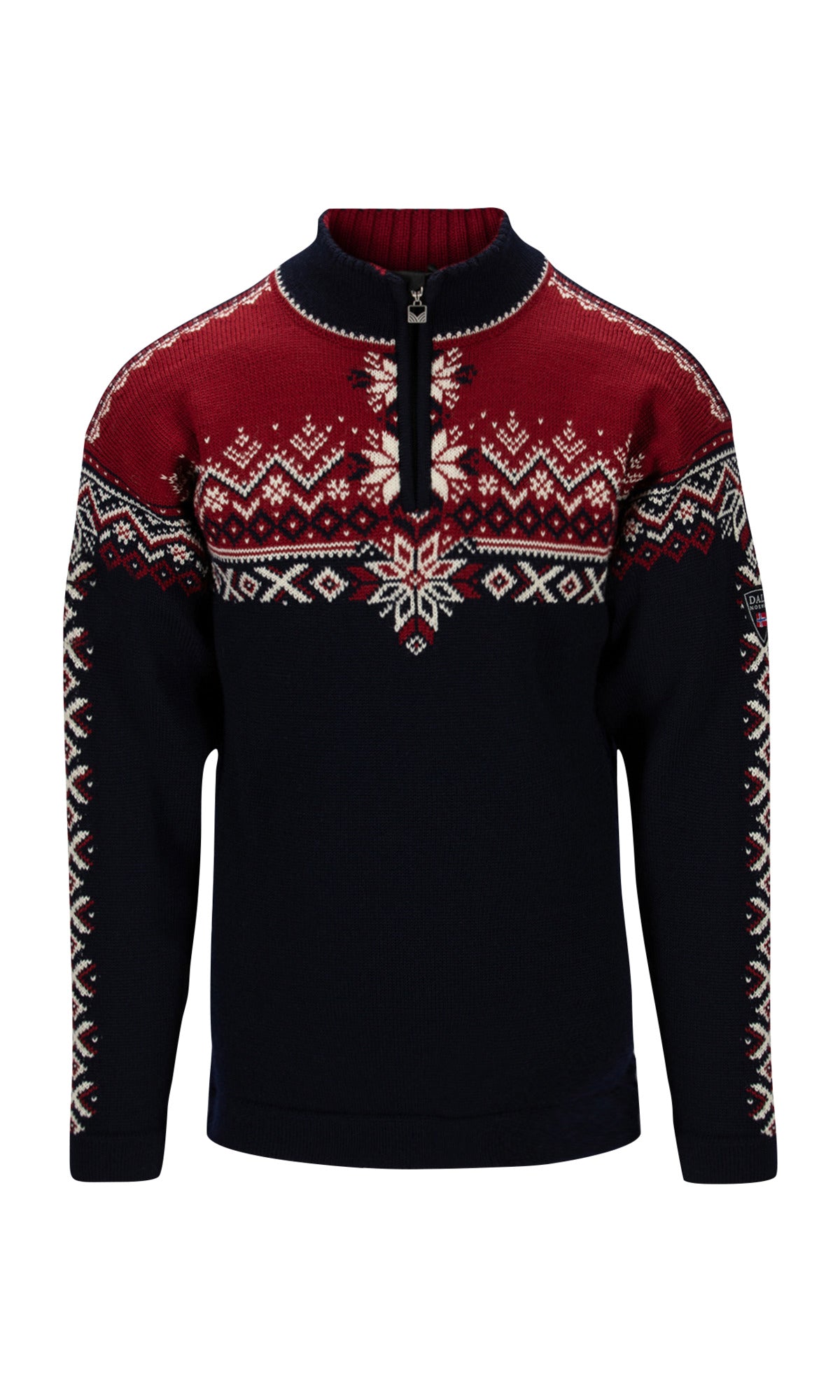 Dale Of Norway M 140TH ANNIVERSARY MASC SWEATER Navy Redrose Offwhite 3XL - PeakStyle