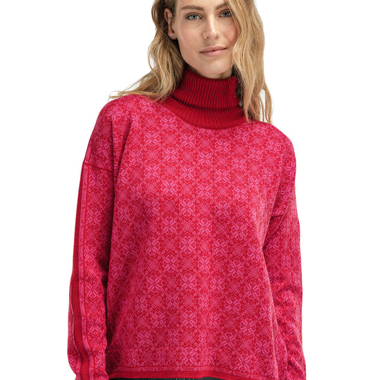 Dale Of Noorwegen FIRDA Merino Sweater Dames Raspberry - Allium - Studio Front
