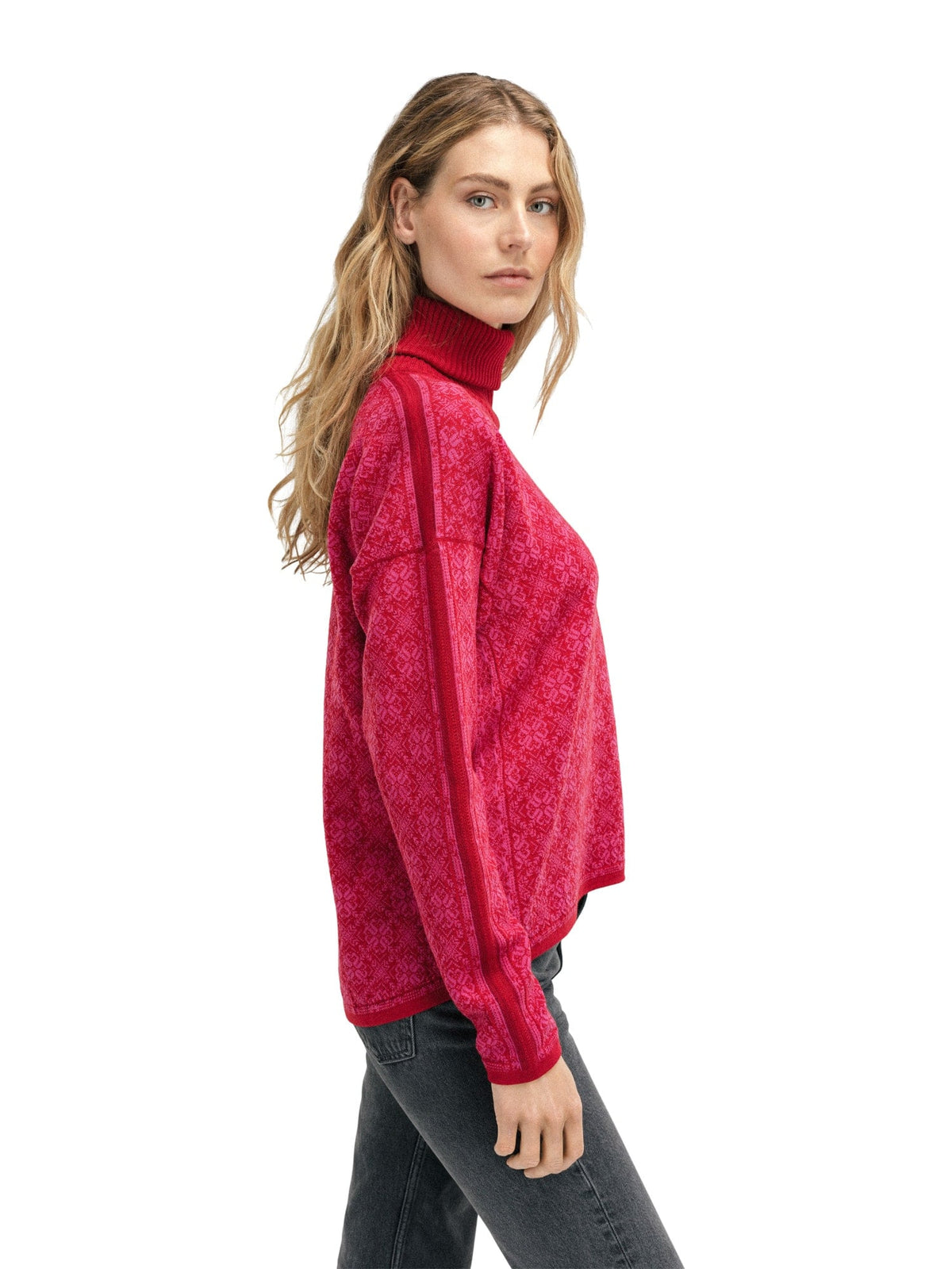 Dale Of Noorwegen FIRDA Merino Sweater Dames Raspberry - Allium – Studiokant
