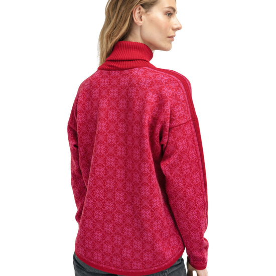 Dale Of Noorwegen FIRDA Merino Sweater Dames Raspberry - Allium - Studio Back