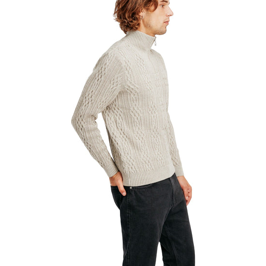 Dale of Norway Hoven men's wool sweater sand - side view