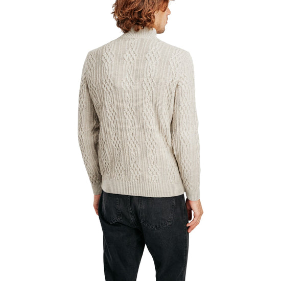 Dale of Norway Hoven men's wool sweater sand - back view