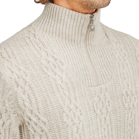 Dale of Norway Hoven men's wool sweater sand – detailed view
