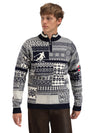 Dale Of Norway M HISTORY SWEATER Navy Offwhite Raspberry XXL - PeakStyle