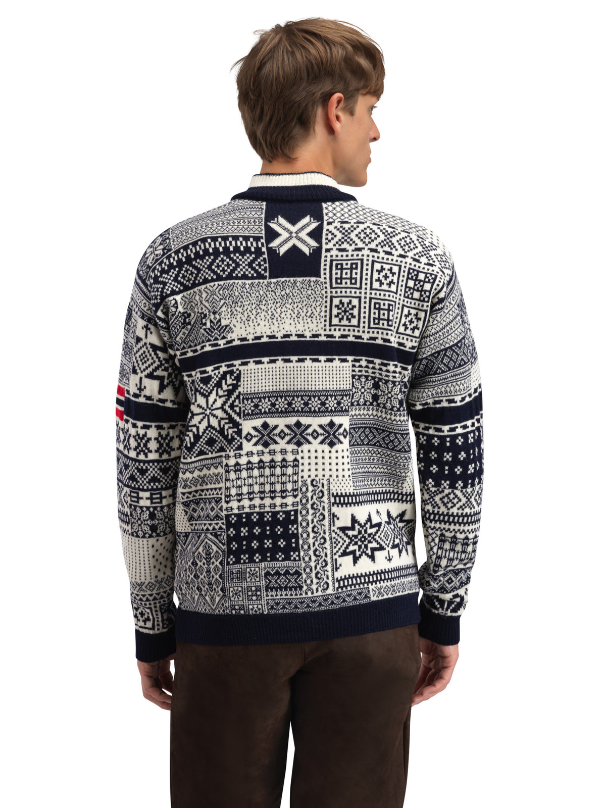 Dale Of Norway M HISTORY SWEATER Navy Offwhite Raspberry XXL - PeakStyle