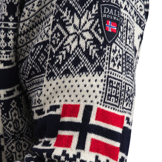 Dale Of Norway M HISTORY SWEATER Navy Offwhite Raspberry XXL - PeakStyle