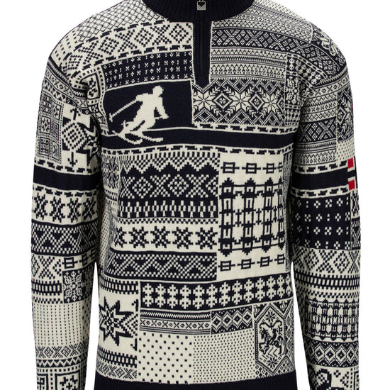 Dale Of Norway M HISTORY SWEATER Navy Offwhite Raspberry XXL - PeakStyle