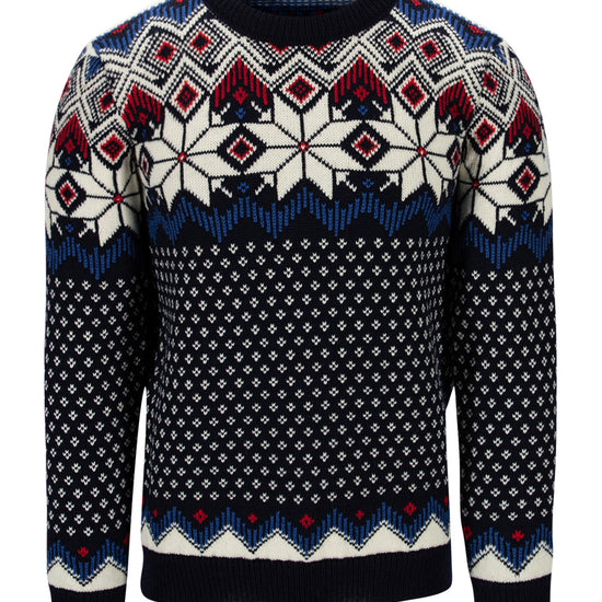 Dale Of Norway M VEGARD MASCULINE SWEATER Navy OffWhite Ultramarin Rasb L - PeakStyle