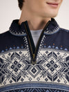 Dale of Noorwegen BLYFJELL Heren Midnight Navy - Blue Shadow - Offwhite - Koper - Gedetailleerd zicht op de kraag