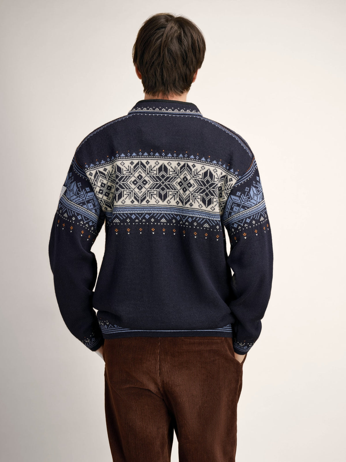 Dale of Noorwegen BLYFJELL Heren Midnight Navy - Blue Shadow - Offwhite - Koper - Studio achteraanzicht