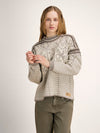 Pull en laine pour femme Dale of Norway 1994 Vanilla Sugar - Blanc naturel - Café – vue studio