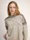 Dale of Norway 1994 Pull en laine pour femmes Sucre vanille - Blanc naturel - Café - Vue de face du studio