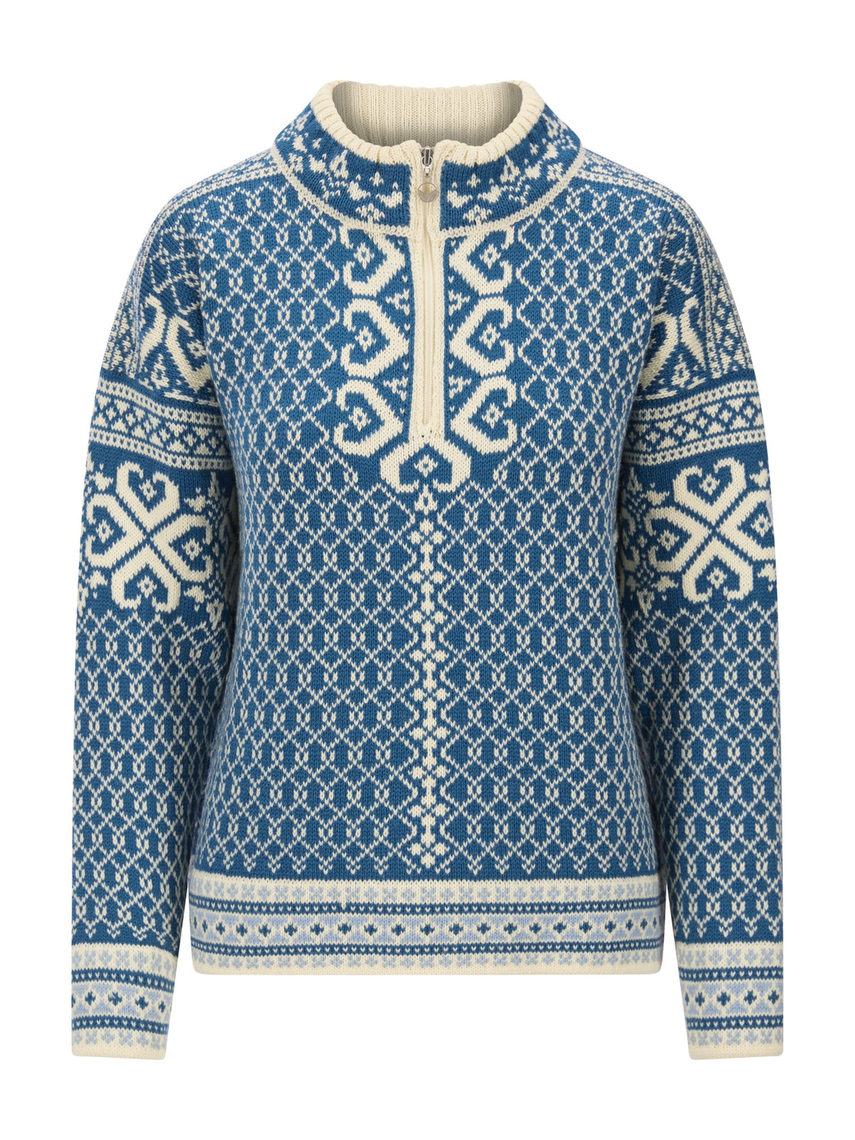 Dale Of Norway LEKNES Wollpullover Damen Arctic Blue - Offwhite – Freisteller