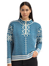 Dale Of Norway LEKNES Wollpullover Damen Arctic Blue - Offwhite – Studio Front