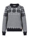 Dale of Norway VILJA Wool Sweater Women – Mid Blue - Marine - Steel – Product view