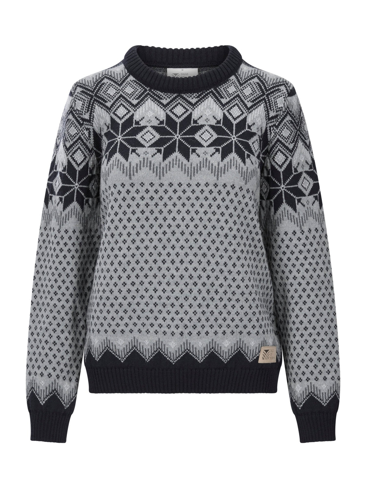Dale of Norway VILJA Wool Sweater Women – Mid Blue - Marine - Steel – Product view