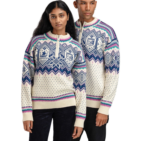 Dale Of Norway TRONDHEIM Pull en laine Homme – Offwhite - Indigo - Orchid Lifestyle