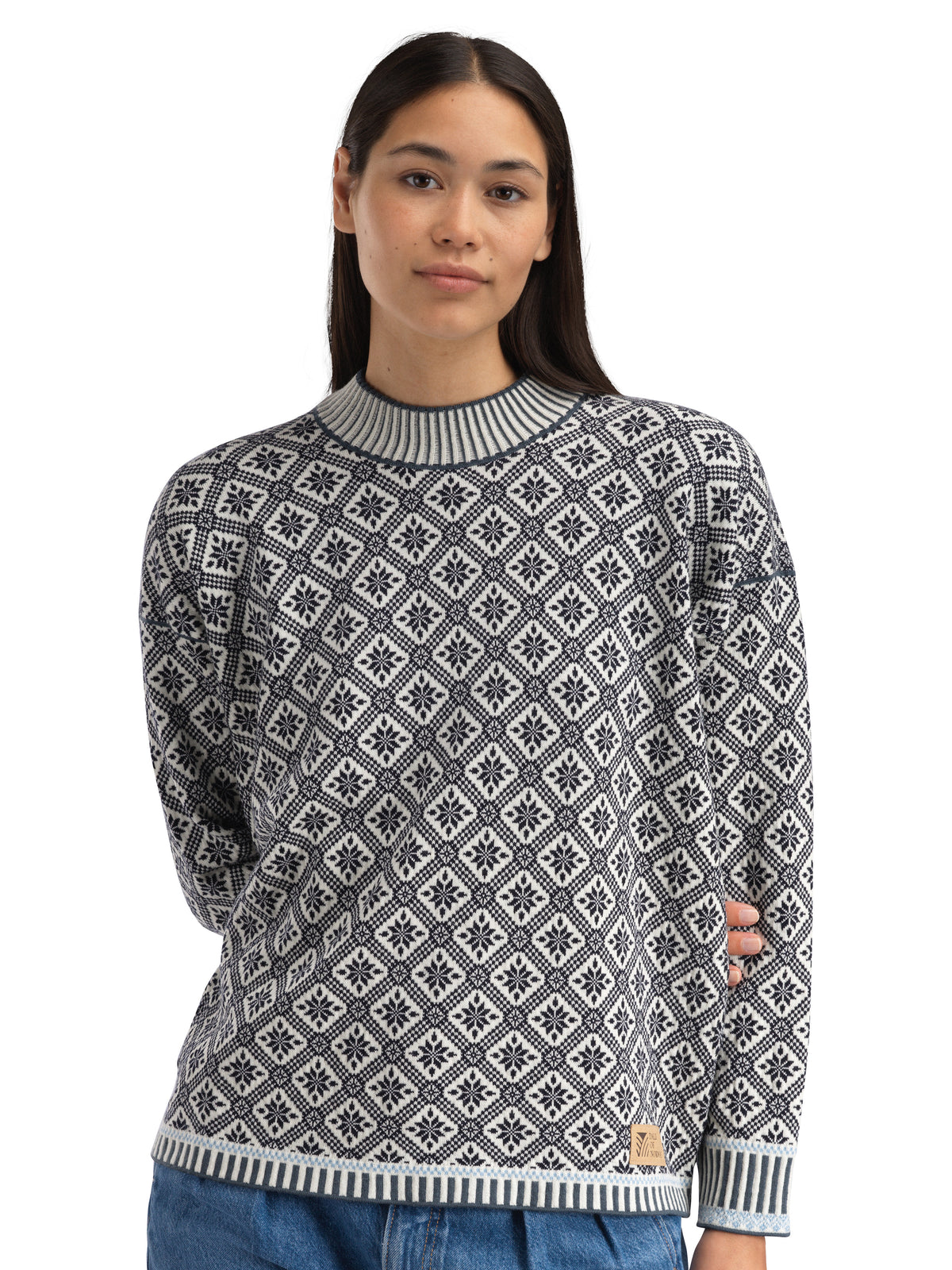 Dale Of Noorwegen LANGØY Dames – Marine - Gebroken wit – Studio – 96341_C00_LANGØY_FEM_SWEATER_00