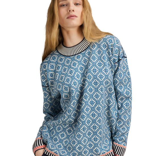 Dale Of Noorwegen LANGØY Dames – Arctisch Blauw – Gebroken wit – Studio – 96341_H00_LANGØY_FEM_SWEATER- 7