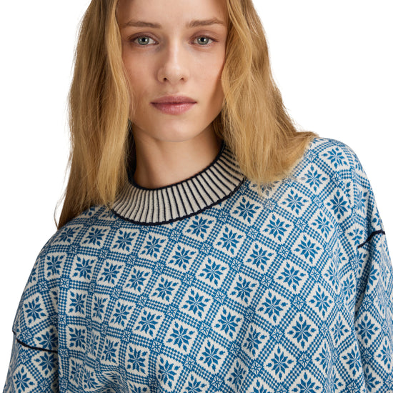 Dale Of Noorwegen LANGØY Dames – Arctisch Blauw – Gebroken wit – Studio – 96341_H00_LANGØY_FEM_SWEATER- 6