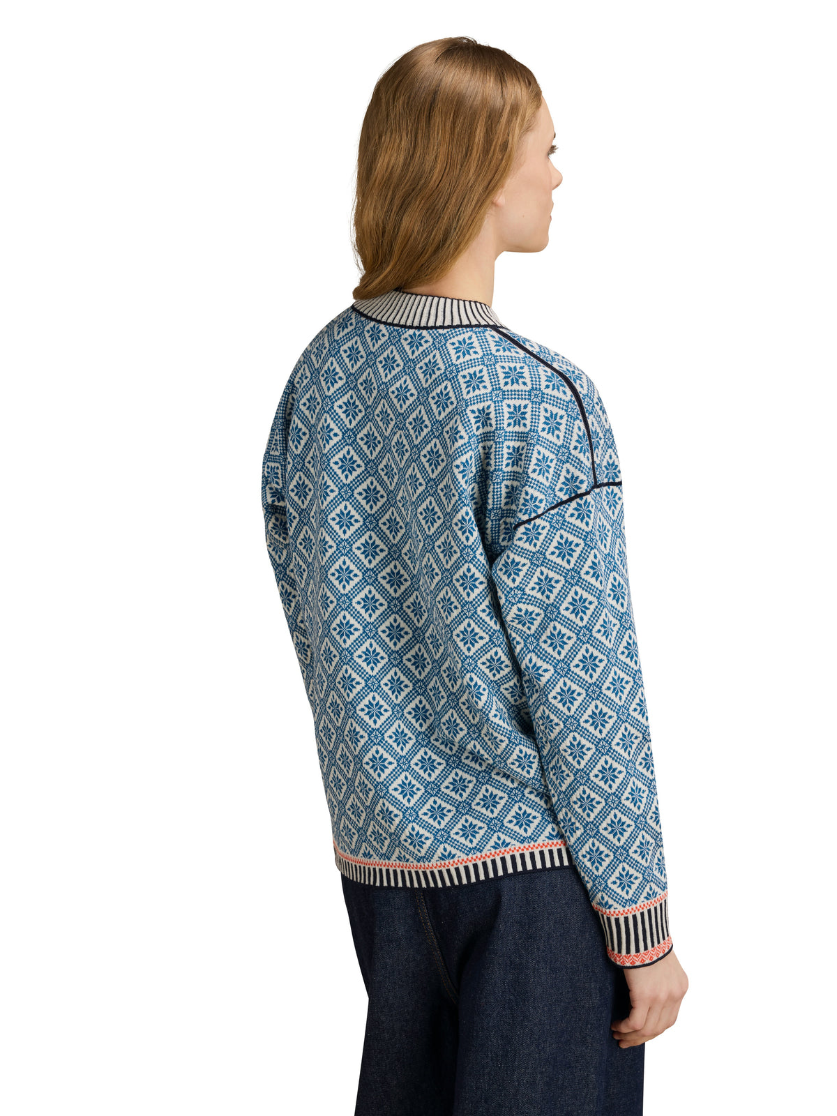 Dale Of Noorwegen LANGØY Dames – Arctisch Blauw – Gebroken wit – Studio – 96341_H00_LANGØY_FEM_SWEATER- 15