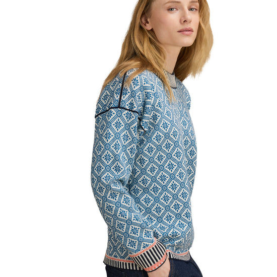 Dale Of Noorwegen LANGØY Dames – Arctisch Blauw – Gebroken wit – Studio – 96341_H00_LANGØY_FEM_SWEATER- 13