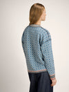 Dale Of Norway LANGØY Merino-Pullover Damen Arctic Blue - Offwhite Studio Rückansicht