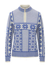 Dale Of Norway VARDÅSEN Damen – Offwhite - Ultramarine – Packshot – 96361_A00_Vardaasen_fem_sweater