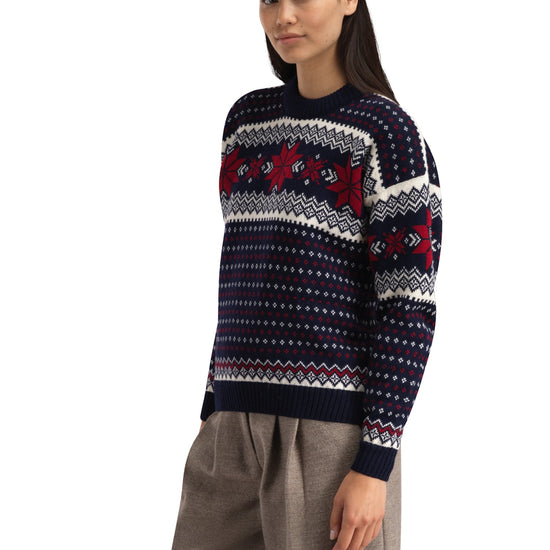 Dale Of Norway EGERSUND Damen – Marine - Offwhite - Red Rose – Studio 2