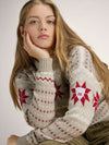 Dale Of Norway EGERSUND Damen – Sand Melange - Offwhite - Red Rose – Detail 5