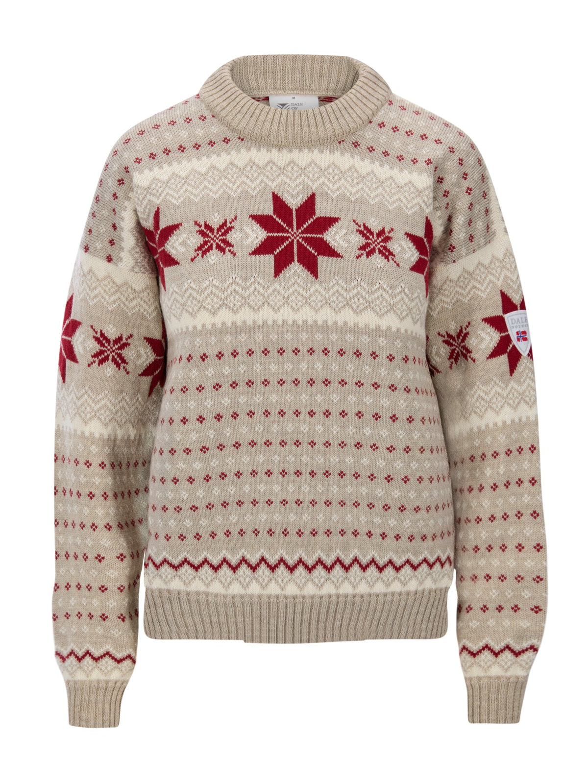 Dale Of Norway EGERSUND Damen – Sand Melange - Offwhite - Red Rose – Packshot 7