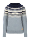 Dale Of Norway LOSNA Wollpullover Damen – Mid Blue Melange - Light Charcoal - Offwhite