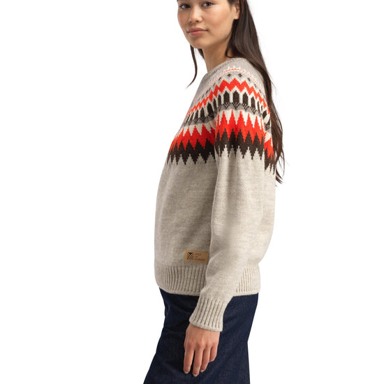 Dale Of Norway LOSNA Wollpullover Damen – Birch Melange - Coffee