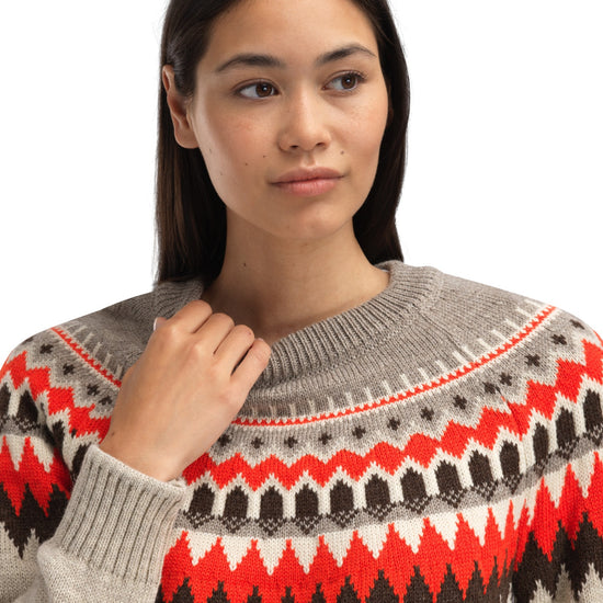 Dale Of Norway LOSNA Wollpullover Damen – Birch Melange - Coffee
