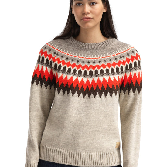 Dale Of Norway LOSNA Wollpullover Damen – Birch Melange - Coffee