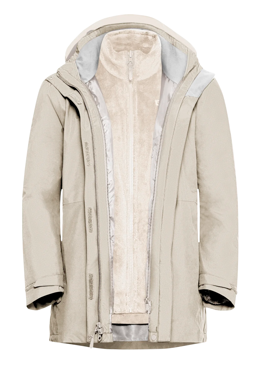 Jack Wolfskin ROTWAND 3IN1 JACKET W pale sand 2XL - PeakStyle