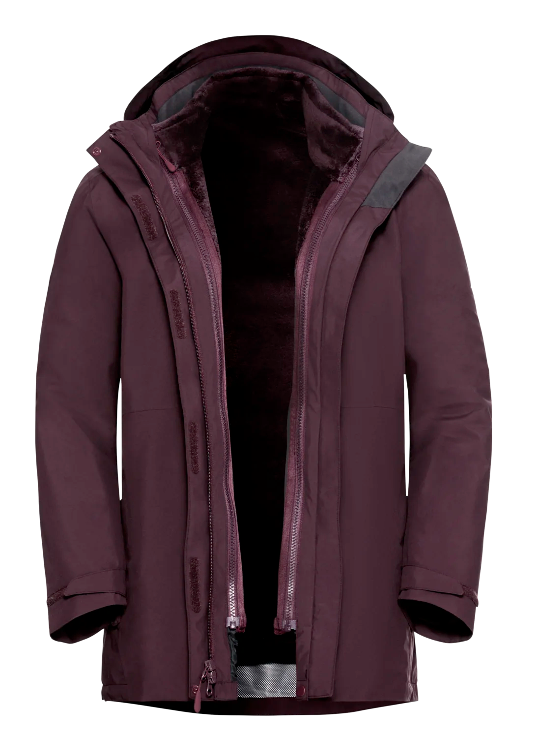Jack Wolfskin ROTWAND 3IN1 JACKET W amaranth 2XL - PeakStyle