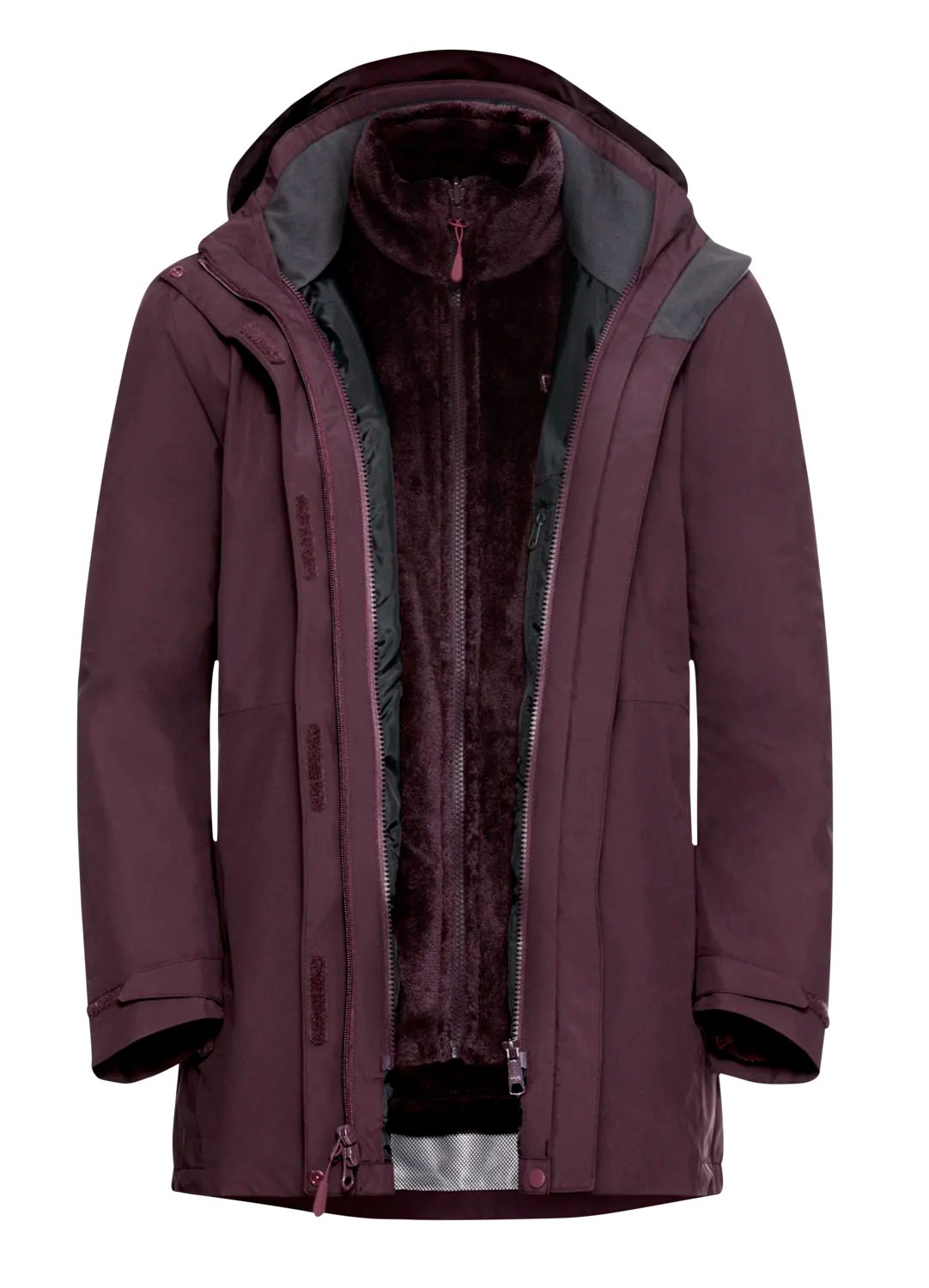 Jack Wolfskin ROTWAND 3IN1 JACKET W amaranth 2XL - PeakStyle